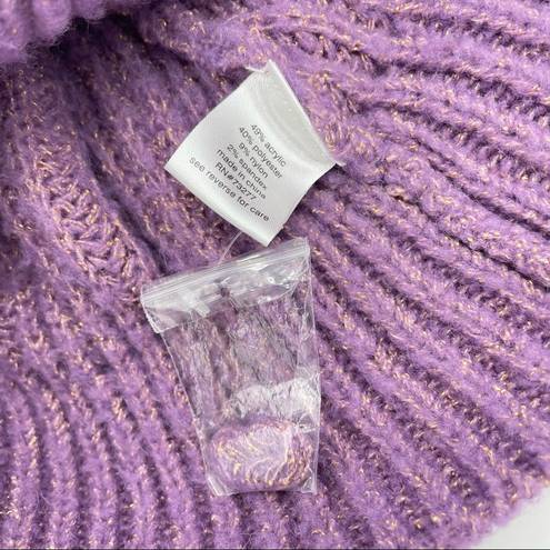 Elizabeth and James Elizabeth‎ and James Oversize Purple Sweater Relaxed Fit Open Knit Size Large