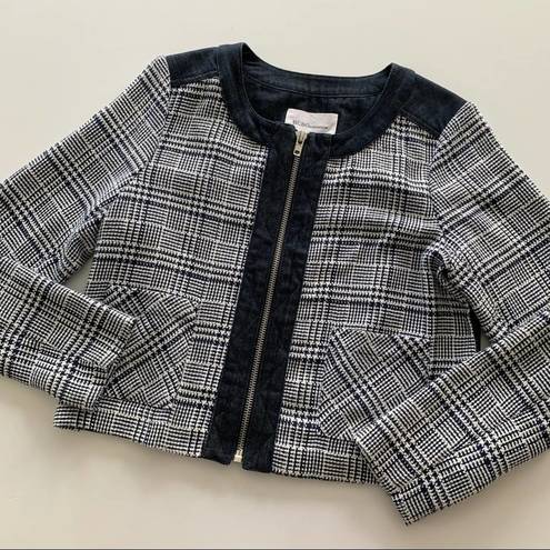 BCBGeneration  | Plaid & Denim Zip Up Jacket 10