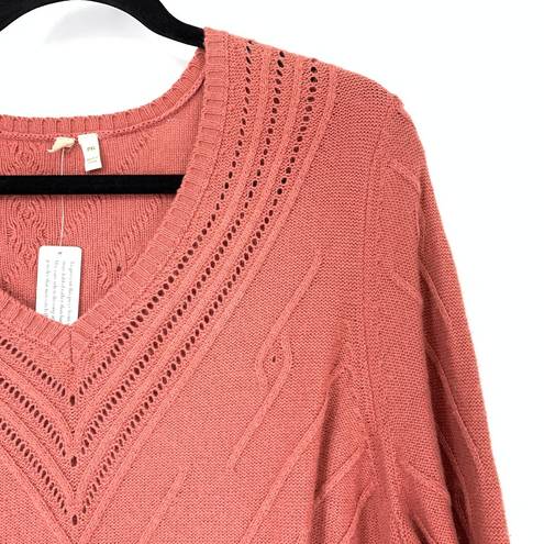 Soft Surroundings  Sweater Women's Size PXL V-Neck Caprisa Wool Long Sleeve