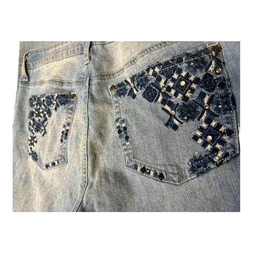 New Direction s Embroidered Straight Leg Jeans