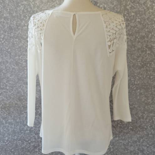 Ny&co NY& lace shoulder blouse size medium