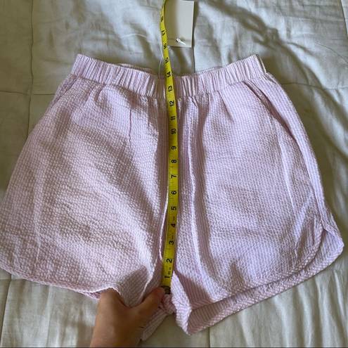 Emory park NWT Pink and white gingham print high waisted boxer shorts