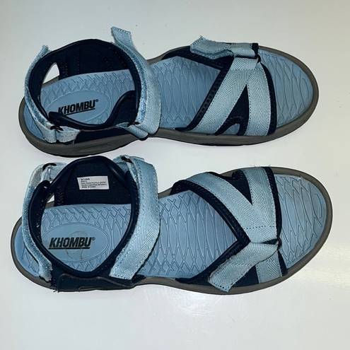 Khombu  Two Tone Blue Adjustable Women’s Outdoor Hiking All Terrain Sandals- 9.5