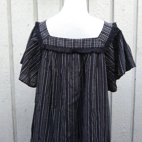 Isabel Maternity stripe short sleeve blouse Size Small