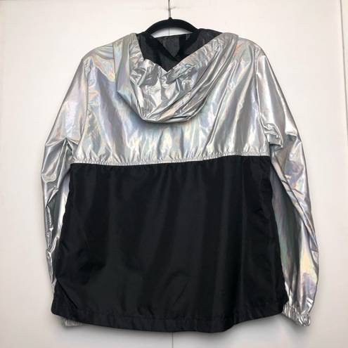 Xersion  Holographic Two Tone Pullover Jacket with Hood