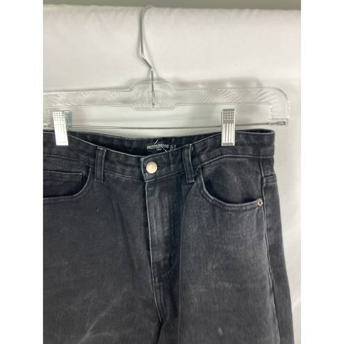 Pretty Little Thing  Black High Rise Jean Size 6 Tall