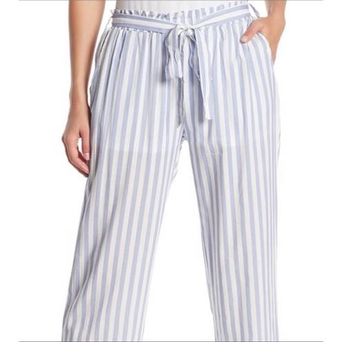 HYFVE HYFYVE White & Blue Striped High Waisted Casual Pants