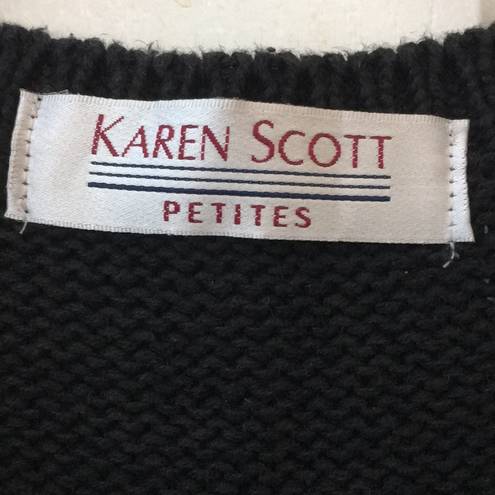 Karen Scott  petites fall vest petite medium