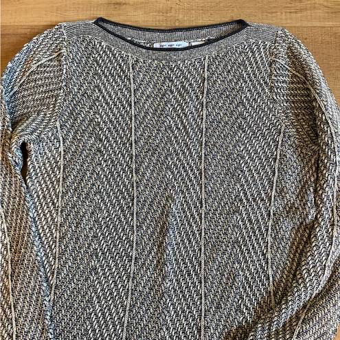 Eight Eight Eight  size medium gray and blue tunic length sweater 100% cotton