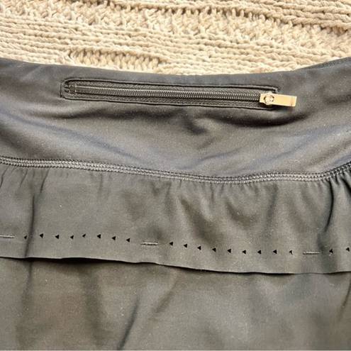 Athleta  Laser Run Black Layered‎ Athletic Tennis Skirt Size M