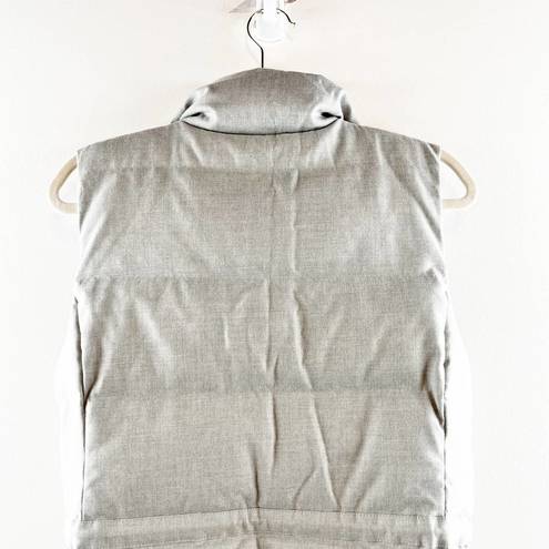 Banana Republic  Down Fill Sleeveless Mock Neck Puffer Vest Jacket Gray Small