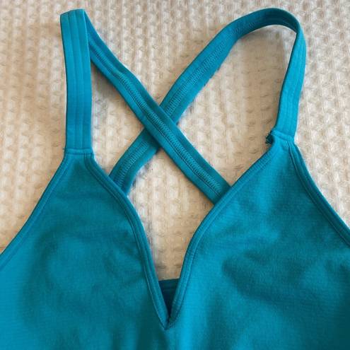 Free People NEW!  Movement GOOD KARMA Crop Top Bra Size XS/S Turquoise Blue