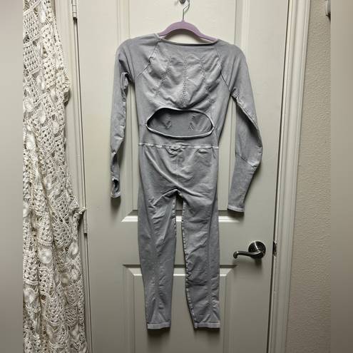 Free People Movement Fp Movement Good Karma Long Sleeve Onesie in “ Ice Grey” M/L