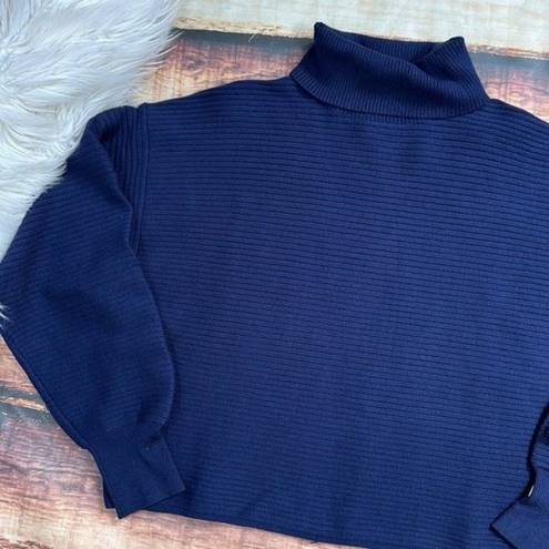 Good American  Blue Mock Neck Sweater