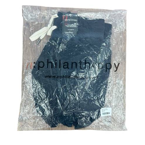 n:philanthropy NEW  small black distressed tie waist gradient coco shorts