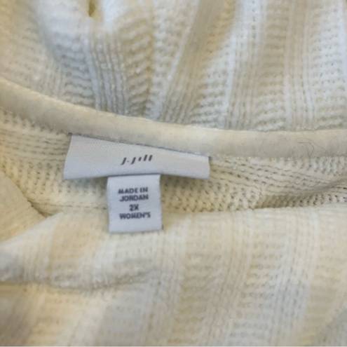 J.Jill  White Long Sleeve Cowl Neck Sweater Women’s Plus Size 2X