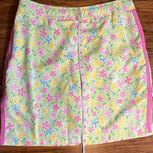 Lilly Pulitzer Eagle Skort “Palm Green Speck Print” size 6 white label