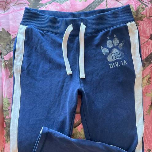 Arizona Jean Company y2k vintage 2000s wide leg sweatpants navy blue white stripe