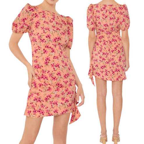 Likely  Cara Floral Mini Dress NWT Cottagecore Ruffled Pink Honey Peach Berry 12