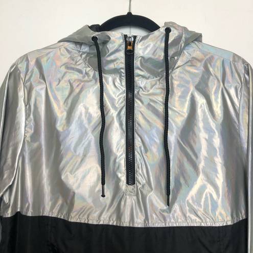 Xersion  Holographic Two Tone Pullover Jacket with Hood
