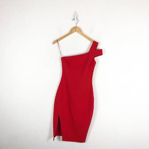 Likely NWT  Packard Dress Size 0 Red One Shoulder Knee Length Cocktail