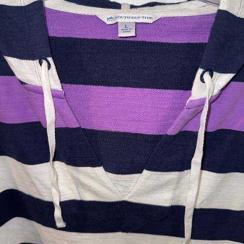 Southern Tide striped hoodie w/ kangaroo pocket Large