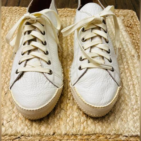 Russell  & Bromley Sugar Rush Plimsole White Leather Espadrille Sneakers Size 8