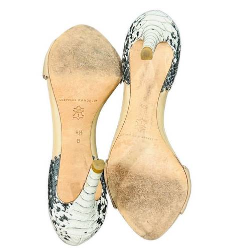 Loeffler Randall  EUC Leora Leather Embossed d'Orsay Sandal High Heel Shoes Snake