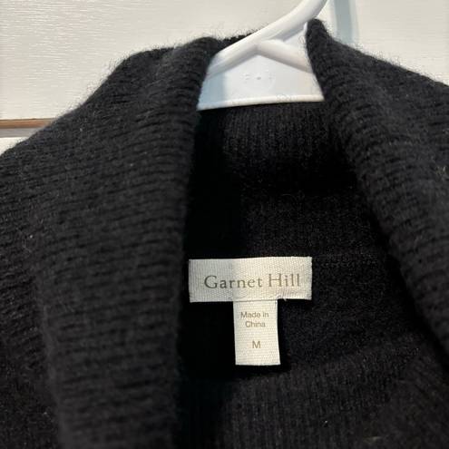 Garnet Hill  Essential Cashmere Turtleneck Sweater Black