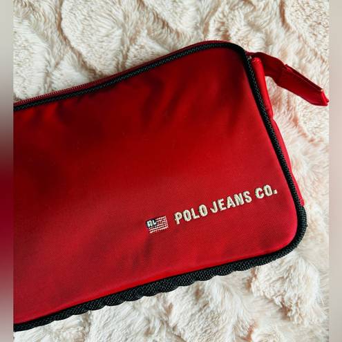 Polo Vintage 90’s  Jeans red Zip travel pouch