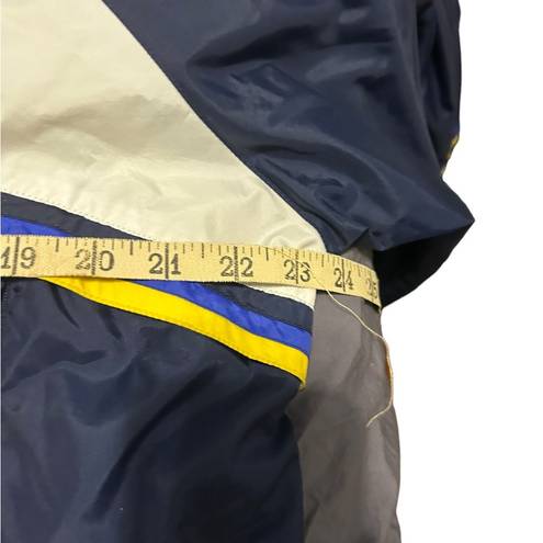 Starter Vintage  Full Zip Lined White Blue Yellow jacket size medium