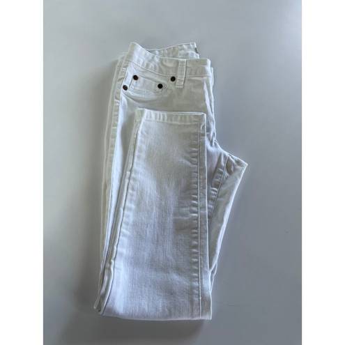 Max Studio  Jeans Womens 2 White Denim Skinny Mid Rise 5 Pocket Cotton Spandex