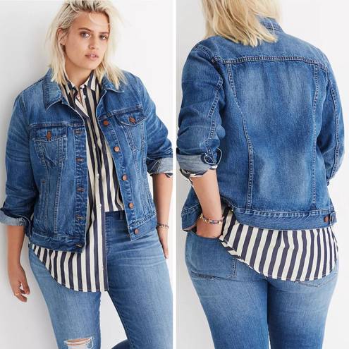 Madewell NEW  The Jean Jacket in Pinter Wash, 3X