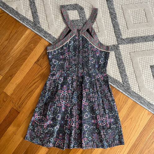 American Eagle Halter Paisley Print Mini Dress