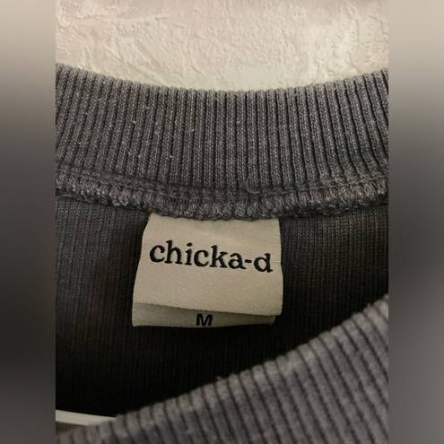 Chicka-d  women's medium gray sweatshirt