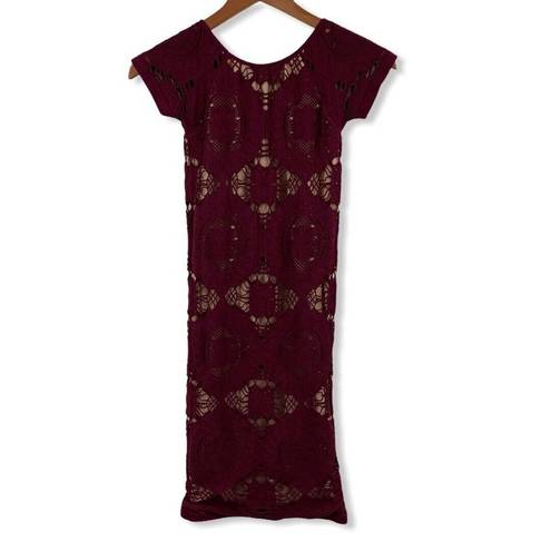 Aeropostale  Cape Juby Burgundy Bodycon Dress M/L