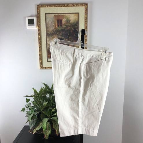 Krass&co Jones &  Womens Size 14 White Chino Cropped Trousers Slacks Dress Mid Rise