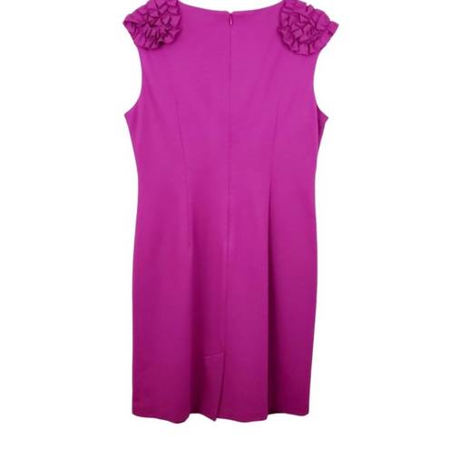 Trina Turk  Fitzgerald Ponte Fuschia Knit Sheath Dress Size 6