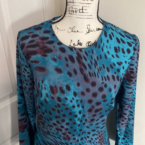 Natori  Cheetah Print Crepe Dress Size 4
