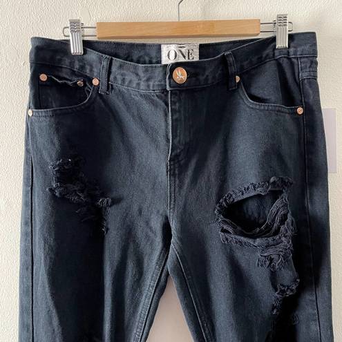 One Teaspoon  Jeans Womens 29 Blue London Awesome Baggies Distressed New NWT