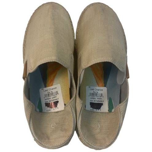 Olukai  Kaula Pa'a Kapa Espadrilles Tapa Slip-On Loafer Shoes Women’s Size 8.5