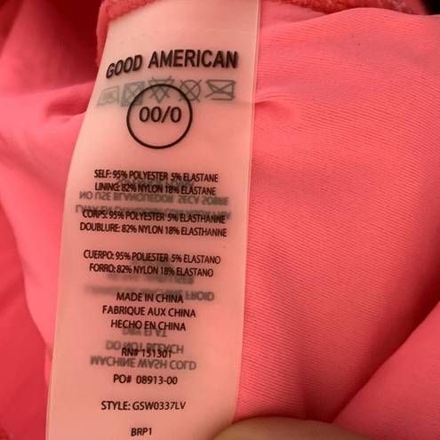 Good American NWT  Always Fits Shoulder One-Piece Swimsuit in Bright Pink