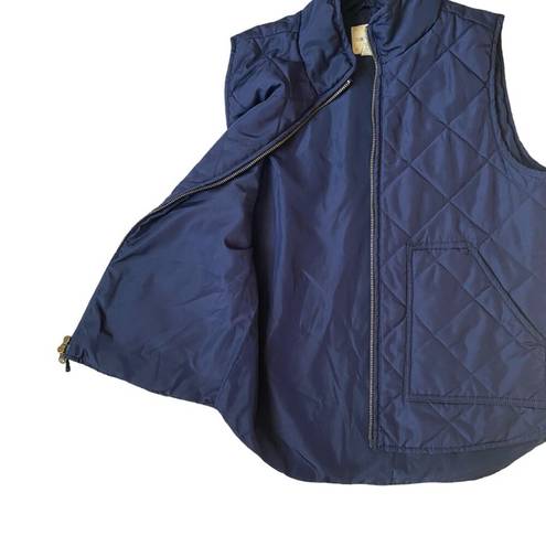 Krass&co G.H.Bass & . dark blue women's XS sleeveless puffer collared zip up vest