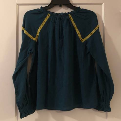 True Craft  Women’s “StarGazing” Green XS Blouse