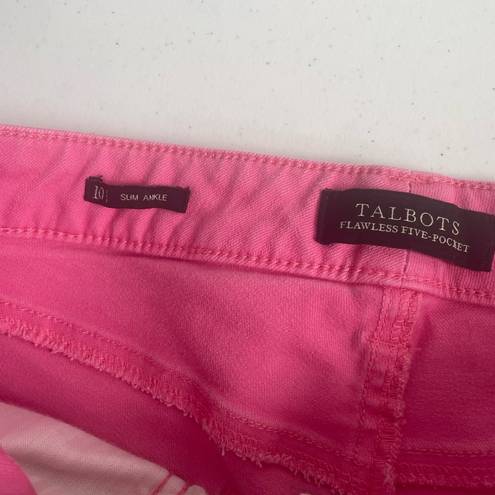 Talbots  Flawless Five Pocket Slim Ankle Jeans Pink Size 10 EUC