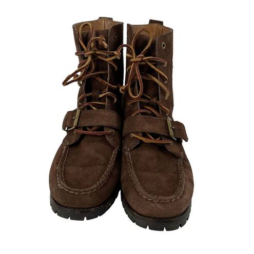 Polo  Ralph Lauren RANGER Bear Combat suede Boot Leather Brown men 7.5 women 9