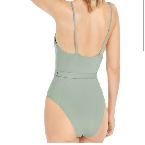 We Wore What  Solid Danielle One-Piece Swimsuit Underwired Green Small S NWT