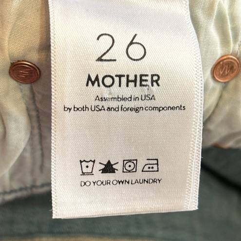 MOTHER Denim  The Roller Crop Snippet Fray in Well Played Size 26