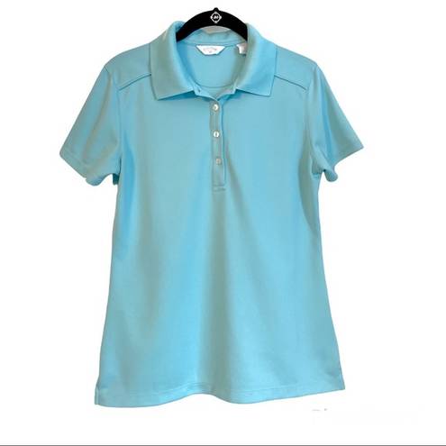 Callaway  Real Blue Short Sleeve Button Up Polo Shirt Size Small