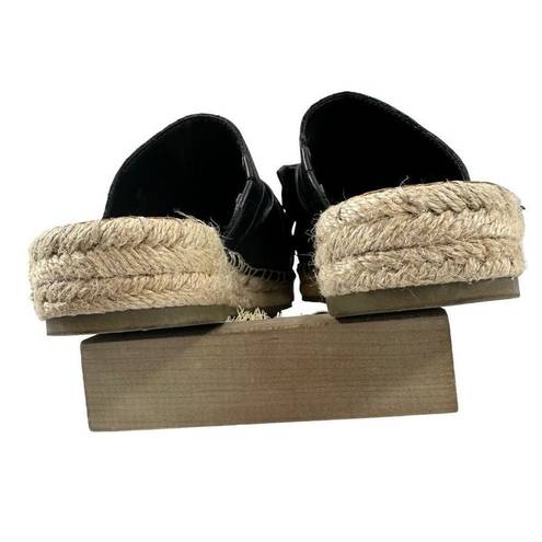 Sam Edelman  Lynda Black Leather Espadrille Mules